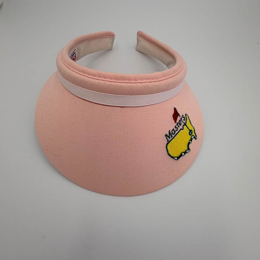 Vintage Masters Golf Tournament Pink Clip On Visor Texace Made in USA Womens